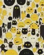 Placeholder: strange, yellow, black, and creature Circular shape , meme