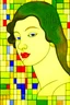 Placeholder: a beautiful woman by Piet Mondrian