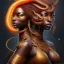 Placeholder: sango fantasy, fantasy magic, intricate, sharp focus, illustration, highly detailed, digital painting, concept art, matte, masterpiece snake head sexy lady body black African beauty tiger wearing African hair total head fire background