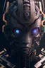 Placeholder: Portrait painting of a evil cyber open ai bot, robot cyberpunk portrait hd pfp, Chat GPT NFT Club, pft art, portrait ai, how look ai bot, looks chat gpt, ultra realistic, concept art, intricate details, eerie, highly detailed, photorealistic, octane render, 8 k, unreal engine.