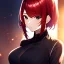 Placeholder: 8k, Girl, high quality, detailed, red hair, black eyes, beautiful lighting,