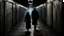 Placeholder: a woman silhouette in metro tunnel, dark shadows the walls, the heart ached with fear and sadness, for knows what the end, sinister, etheral, fog, dark mistic mood