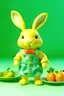 Placeholder: hace a un conejo marillo con un pantalon verde con platillos