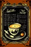 Placeholder: vintage cafe menu, Halloween, bat soup