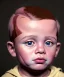 Placeholder: Pablo picasso toddler, full size, dramatic lighting, hyper realistic