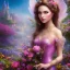 Placeholder: bright fairy, beautiful portrait, flowery landscape