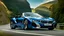 Placeholder: A sleek with livery (((BMW Chironz))), its contours and details perfectly captured in a (((cinematic view))), zipping along a winding road under a beautiful blue fresh morning sky