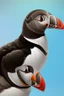 Placeholder: realistic puffin bird from the side