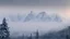 Placeholder: Far over the misty snow capped mountains cold