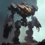 Placeholder: mech, monster, concept art, full body. sci fi, punk