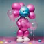 Placeholder: Surreal Vintage Glamour, KAWS, bubbles, spray paint, Walter Van Beirendonck