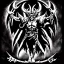 Placeholder: Devil demon satan king war code prophecy black and white end lost death