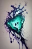 Placeholder: Realistic human shattered glass heart dripping