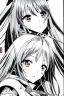 Placeholder: Yui Hatano as drawn by Akira Hiramoto, black and white