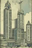 Placeholder: tall retro worn down city
