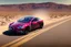Placeholder: A Tesla 'Model S' is racing at top speed, in the Mojave Desert. (CINEMATIC, WIDE ANGLE LENS, PHOTO REAL)