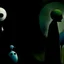 Placeholder: Style by Gabriel Pacheco and Joan Miro and Victor Pasmore, surreal abstract art, listen to the ground something going down, I get night fever, surreal masterpiece, sharp focus, smooth, green hues and blue tints, black - white color scheme, loosely based on the nightmare art of Zdzislaw Beksinski