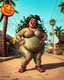 Placeholder: fat mexican woman in RAT Fink Style