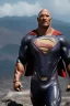 Placeholder: Dwayne Johnson superman, hyperrealistic