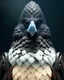 Placeholder: "black feathered, rogue, mysterious Kenku male, bird, full-scale head and shoulders portrait, 8k resolution concept art portrait by Greg Rutkowski, Artgerm, WLOP, Alphonse Mucha dynamic lighting hyperdetailed intricately detailed Splash art trending on Artstation triadic colors Unreal Engine 5 volumetric lighting Splash art fantasy"