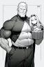 Placeholder: man and girl fbi agents, greyscale