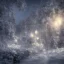 Placeholder: winter landscape, bells, ice, dreamy, science fiction