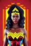 Placeholder: wonder woman in Kente costume portrait, cinematic, ghana colours, african pattern, engraved, high detail