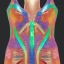 Placeholder: Glittery rainbow swimsuit