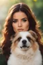 Placeholder: Demi Rose is so beautiful with her auburn hair and green eyes that all I want to do is paint a close-up facial portrait of Bilbo Baggins and a Sheep Dog