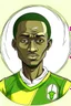 Placeholder: Nicolas Jackson Senegalese footballer ,cartoon 2d