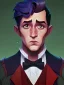 Placeholder: Portrait of a 30 year old strange gay wizard like Mary Poppins