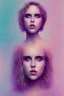 Placeholder: Danish singer MØ face , impressionism, purple tones,