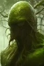 Placeholder: Swamp Thing, real alien character, ominous, facepaint, waist up portrait, intricate, oil on canvas, masterpiece, expert, insanely detailed, 4k resolution, retroanime style, cute big circular reflective eyes, cinematic smooth, intricate detail , soft smooth lighting, soft pastel colors, painted Renaissance stylestyle