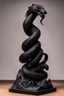 Placeholder: an ominous small statuette made of ebony in the form of a mountain with the snake slithering around the mountain