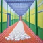 Placeholder: [art by David Hockney] the longest toilet paper in the world, in Charlie's chocolate factory