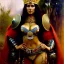 Placeholder: portrait beautiful face queen of Sheba ,busty,medieval metal armor balanciaga fashion clothe painting by gaston bussiere, greg rutkowski, yoji shinkawa, yoshitaka amano, tsutomu nihei, donato giancola, tim hildebrandt, oil on canvas, cinematic composition, extreme detail,fit full head inside picture