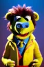 Placeholder: Waist up muppet Portrait, Nicolas maduro muppet doll, tracksuit red blue and yellow, mustache, photo studio, red background, unreal engine 5, concept art, art station, ray tracing, lumen lighting, ultra detail, volumetric lighting, 3d.