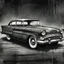 Placeholder: An old classic car 1900 a side view , Hyper Realistic Aerial Grungy Dark-Grey Brush strokes on a dark rustic background with charcoals