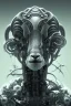 Placeholder: sheep brain cyborg, matrix style