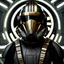 Placeholder: star wars bald male corellian pilot wearing gunmetal grey and black first order armored TIE pilot flightsuit and helmet with gold trim inside the jedi temple, centered head and shoulders portrait, hyperdetailed, dynamic lighting, hyperdetailed background, 8k resolution, volumetric lighting, light skin, fully symmetric details