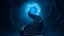 Placeholder: Stairs between heaven and hell, a big vertical spiral staircase made of indefinable material, the end of which cannot be seen, connecting the hellish dark depths with the endless dark blue universe, higg detailed, surreal, dark vibe, cinematic