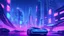 Placeholder: A futuristic cityscape at night with neon lights and flying cars.