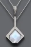 Placeholder: Very small white gold crystal pendant