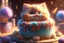 Placeholder: cute fluffy chibi cat birthday cake in sunshine Weight:1 detailed matte painting, deep color, fantastical, intricate detail, splash screen, complementary colors, fantasy concept art, 8k resolution trending on Artstation Unreal Engine 5 Weight:0.9