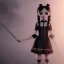 Placeholder: Jenna ortega with wednesday addams black dress,soft goth libstick, wednesday addams make up, overknee socks, dramatic lighting, highly detailed oil painting, volumetric lighting