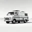 Placeholder: old camion deser camper vectorial , black and white like 3d project