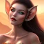 Placeholder: black long hair smiling lady elf bra on Mars