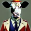 Placeholder: A cow wearing a suit and tie