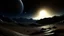 Placeholder: 4k, hyper-realistic, Ultra-HD, Ray-tracing, Alien planet, mountainous, Has asteroid belt, milky way, stars, dark, black hole, Sand Worm rising from dunes, creatures