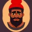 Placeholder: African Ganesha, beard, angry, tattoo, strong man, beanie